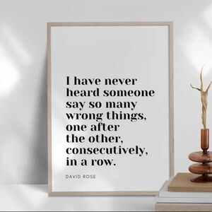 Schitt’s Creek David Rose Print